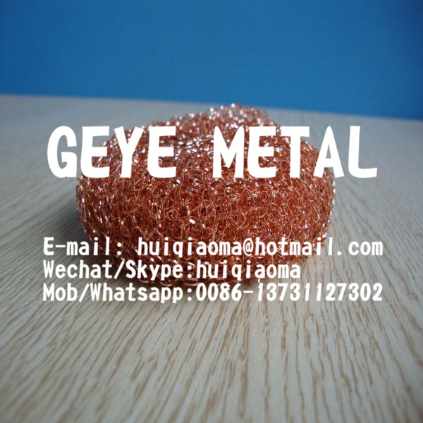 100% Pure Copper Mesh Scourers, Copper Scouring Pads, Knitted Copper Pan Scrubbers, Cleaning Balls