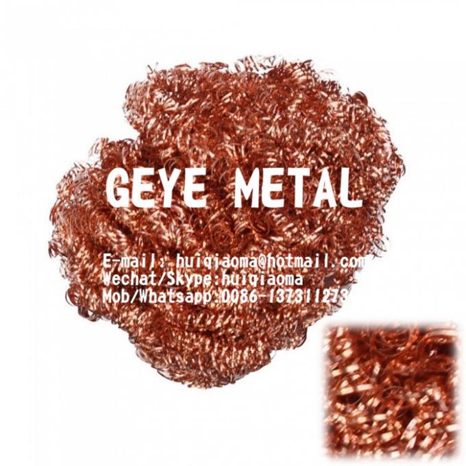 Copper Scouring Pads, Copper Scrubber, Kitchen Cleaning Scourer Balls, Wire Mesh Spiral Copper Scourers