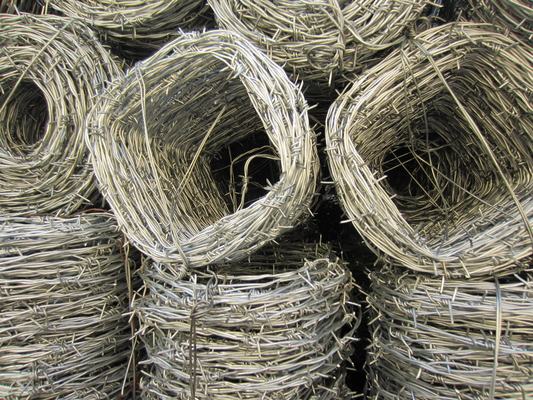 China 12G Stainless steel/PVC/ Galfan/ Galvanised Single/ Double strand 4 Points Barbed Wires, Bobbed wire supplier