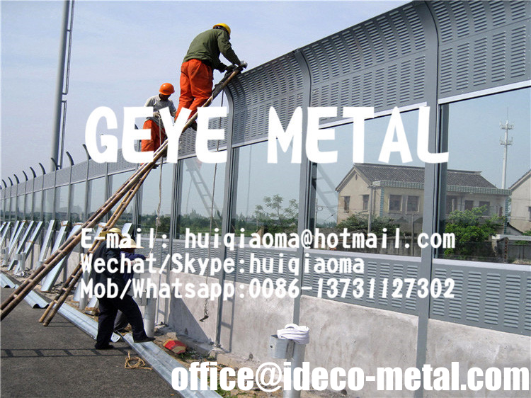 Perforated Metal Sheet Absorptive Noise Sound Proof Barrier Walls