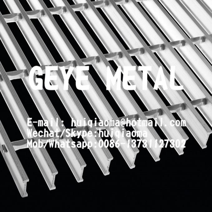 AntiSlip Aluminium Grooved SwageLocked IBar Grating, Light Weight