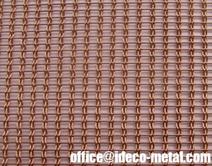 China Decorative phosphor copper braided woven architectural wire mesh supplier