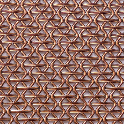 China Facade wall decorative mesh screen in Brass copper architectural wire woven supplier