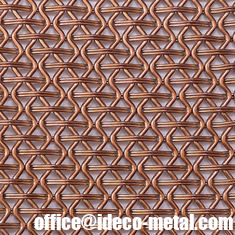 China Facade wall decorative mesh screen in Brass copper architectural wire woven supplier