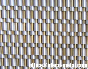 China 8126T Decorative elevator cladding mesh, Elevator lift wall brass metal woven curtain screen supplier