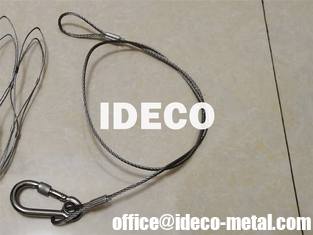 China Secondary Retention wire, Lanyards Retaining Wire with Spring/Snap Hooks, Stainless Steel Cables and Carabiners supplier