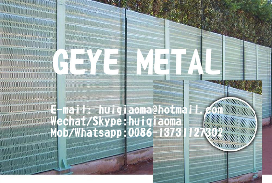 China Absorptive Metal Noise Barrier, Sound Barrier Wall Panels,Sound-Absorbing (Round Hole Perforated) supplier