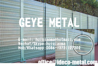 China Absorptive Metal Noise Barrier, Sound Barrier Wall Panels,Sound-Absorbing (Round Hole Perforated) supplier