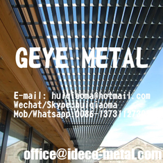 China Press Locked Aluminium Bar Grate Louvered Type, Sunshade Aluminum Louver Grating Sunscreen supplier