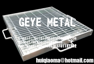 China Hinged &amp; Locked Mesh Gratings, Hinged Steel Grill Grates, Floor Drain Covers, Gully Guttering Metal Grids supplier