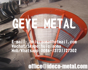 China Centrifuge Wedge Wire Screen Baskets, Vee Profile Wedge Wire Basket Strainers, Triwire Centrifugal Conical Baskets supplier