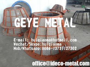 China Stainless Steel Vee-wire/ Wedge Wire Screen Centrifugal Conical Baskets Filter for Pulp &amp; Paper supplier