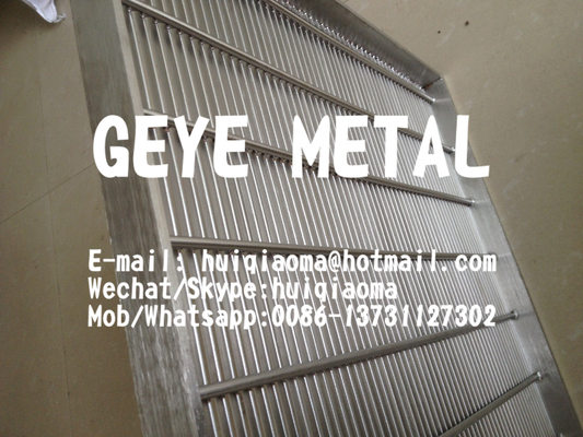 China Stainless Steel Flat Wedge Wire Screens for Vibrating Screen Decking, Conveyor Screens, Chute Screens supplier