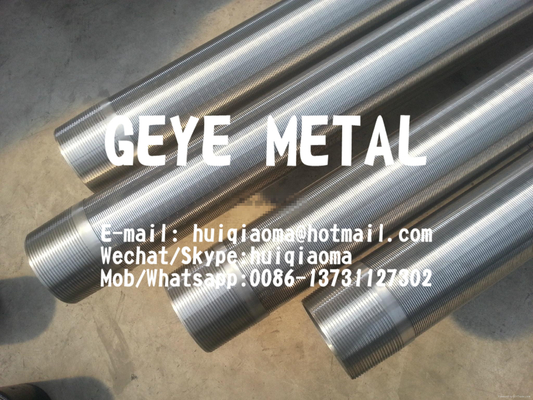 China Stainless Steel Wedge Wire Water Well Pipes| Screens| Filters, Profile V-wire Wrapped Slot Tubes Water Wells supplier