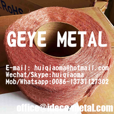 China Red Copper Fiber Felt, EMI/RFI Shielding Copper Wools, Copper Wire Wool, Fine Bronze Wool Rolls supplier