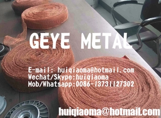 China Copper Knitted Wire Mesh Tapes for EMC RFI Screening, Copper Knit Woven Shielding Conductive Fabrics Tubes supplier