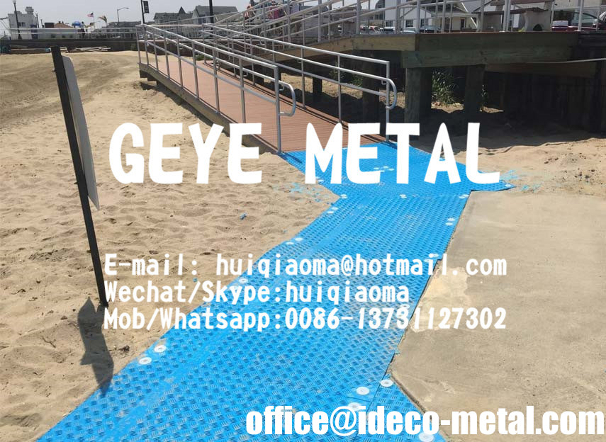 Resort Mobile Beach Access Mats, Portable Roadway Surfaces, HDPE/UHMWPE