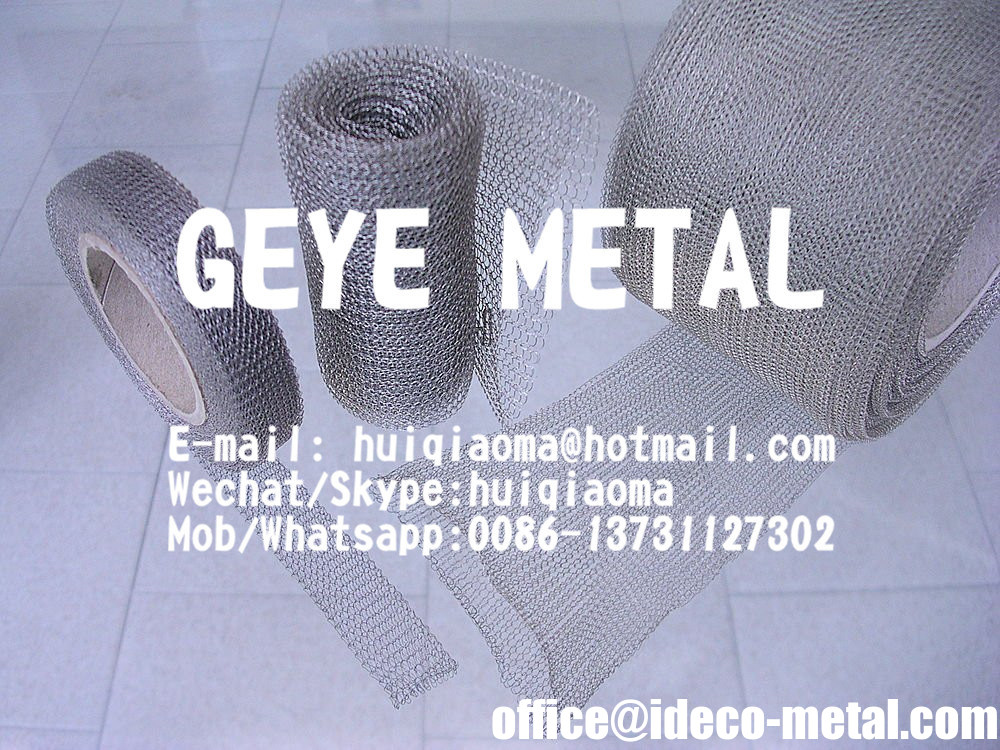 Tin Plated Copper Wires Knitted Mesh Conductive Tapes, Tubular Knitted