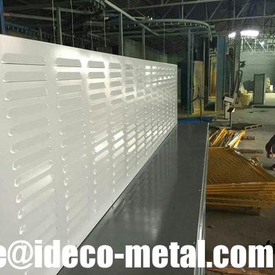 Louver perforated metal absorptive acoustic sound barrier fence walls supplier
