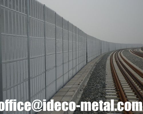 Louver perforated metal absorptive acoustic sound barrier fence walls supplier