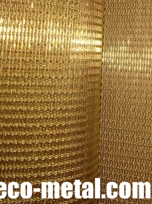 Decorative 4305T Brass braided woven mesh for glass lamination as interlayer supplier