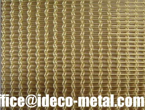 Decorative 4305T Brass braided woven mesh for glass lamination as interlayer supplier