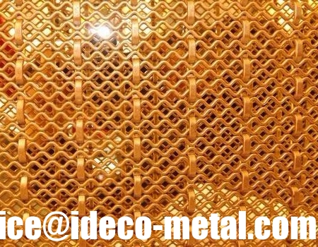 Flexi-woven Architecture Decorative mesh for Facade screen in brass/copper wire supplier