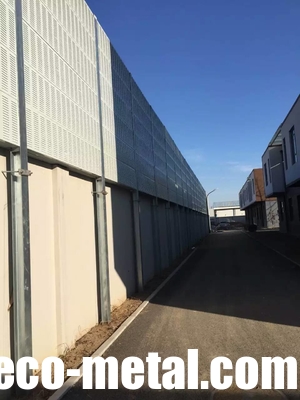 Louver perforated metal absorptive acoustic sound barrier fence walls supplier