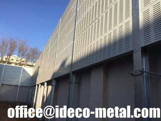 Louver perforated metal absorptive acoustic sound barrier fence walls supplier