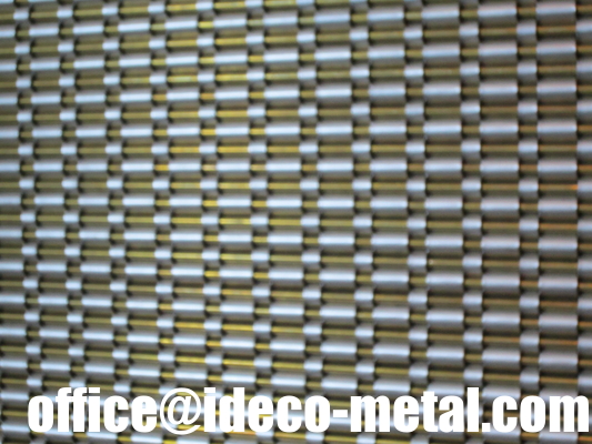 8126T Decorative elevator cladding mesh, Elevator lift wall brass metal woven curtain screen supplier