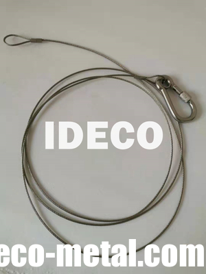 Secondary Retention wire, Lanyards Retaining Wire with Spring/Snap Hooks, Stainless Steel Cables and Carabiners supplier