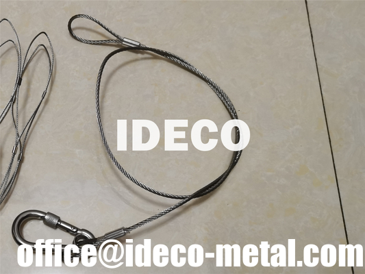 Secondary Retention wire, Lanyards Retaining Wire with Spring/Snap Hooks, Stainless Steel Cables and Carabiners supplier