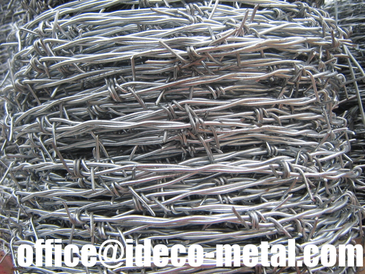 12G Stainless steel/PVC/ Galfan/ Galvanised Single/ Double strand 4 Points Barbed Wires, Bobbed wire supplier