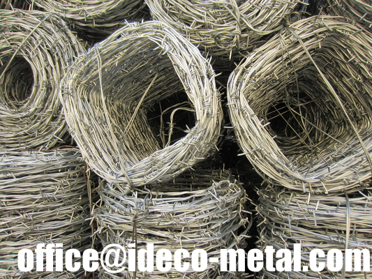 12G Stainless steel/PVC/ Galfan/ Galvanised Single/ Double strand 4 Points Barbed Wires, Bobbed wire supplier