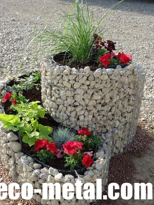 Ornate Welded Gabion Raised Garden Beds in Spiral/Triple Rings for Flowers &amp; Vegetables supplier