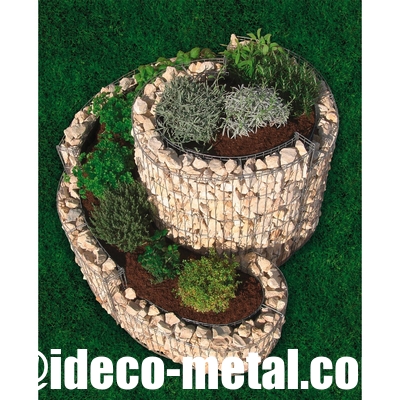 Ornate Welded Gabion Raised Garden Beds in Spiral/Triple Rings for Flowers &amp; Vegetables supplier