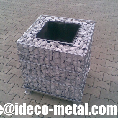 Gabion Planters, Wire Welded Gabion Flower Columns/Benches,Stone Cages supplier