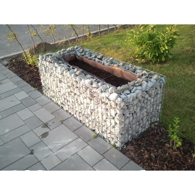 Gabion Planters, Wire Welded Gabion Flower Columns/Benches,Stone Cages supplier