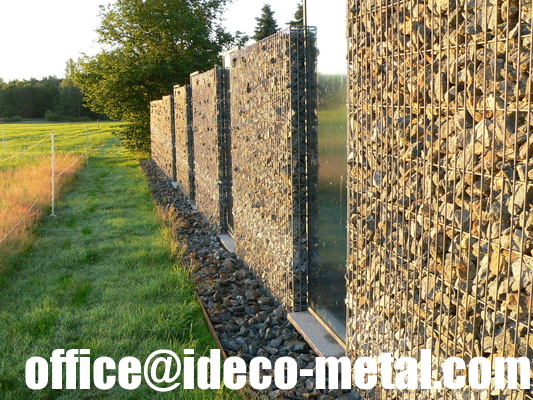 Wire Mesh Welded Gabionen Zaun, Decorative Gaviones Fences,Gabion Cloture Jardin supplier