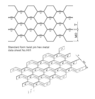 Hex Mesh Twist pin/ Riveted (Hexmesh, Hexsteel, Hexgrate, Hexmetal) supplier