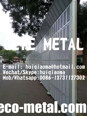 Absorptive Metal Noise Barrier Wall Panels, Sound Acoustic Barriers (Louver Perforated Sheet Sound Poof Fence) supplier