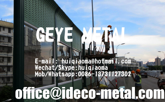 Absorptive Sound/Noise Barrier Wall Transparent (Metal &amp; PC Polycarbonate Compound) supplier