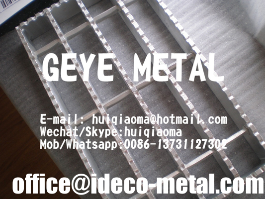 Aluminium Swage-Locked Rectangular Bar Grating Serrated for Sewage/Waste Water Treatmment supplier