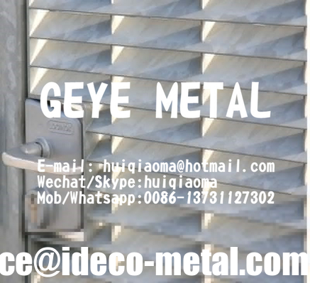 Press Locked Aluminium Bar Grate Louvered Type, Sunshade Aluminum Louver Grating Sunscreen supplier