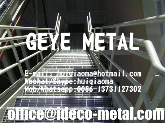 Welded Steel Bar Grating Stair Treads, Non-Slip Metal Grate Stair Treads supplier