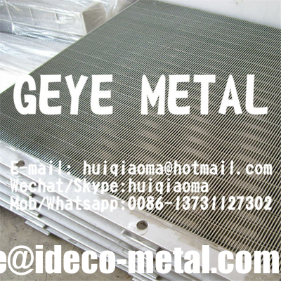 Vibrating Screens Vee-Wires, Wedge Wire Flat Drainage Panels for Static Drain Chutes, Desliming, Dewatering supplier