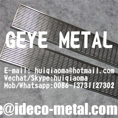 Stainless Steel Shower Floor Drain Grates, Wedge Wire Grate, High Heel Friendly Trench Drainage Gratings supplier