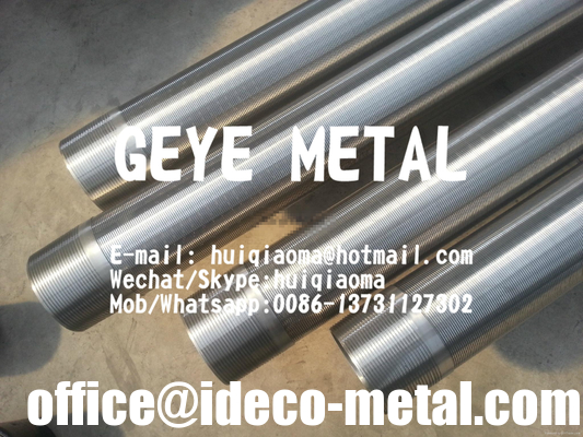 Stainless Steel Wedge Wire Water Well Pipes| Screens| Filters, Profile V-wire Wrapped Slot Tubes Water Wells supplier