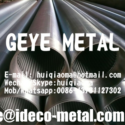 Stainless Steel Wedge Wire Water Well Pipes| Screens| Filters, Profile V-wire Wrapped Slot Tubes Water Wells supplier