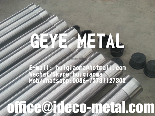 Stainless Steel Wedge Wire Water Well Pipes| Screens| Filters, Profile V-wire Wrapped Slot Tubes Water Wells supplier